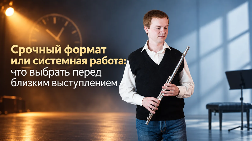 Что выбрать перед выступлением на флейте: срочную помощь или системную работу