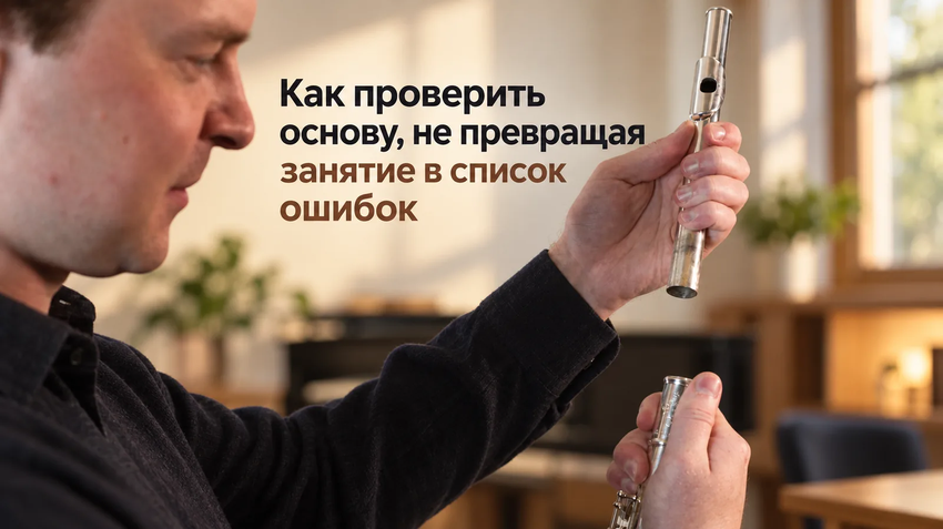 Как проверить основу на флейте и не превратить занятие в список ошибок