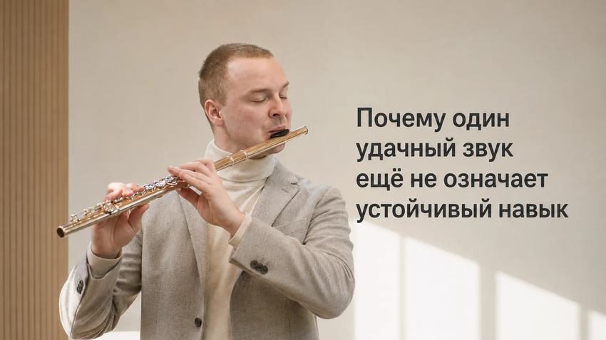 Почему один хороший звук на флейте ещё не означает устойчивый навык