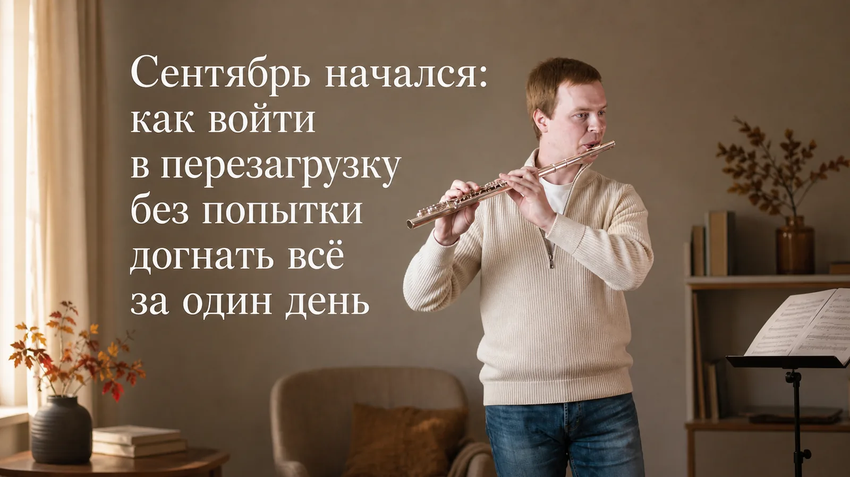 Как начать сентябрьскую практику на флейте без попытки догнать всё сразу