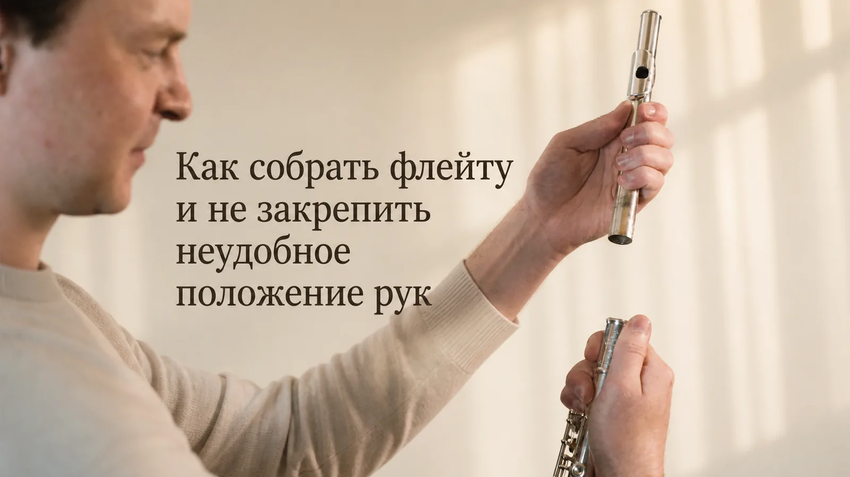 Как собрать флейту и не закрепить неудобное положение рук