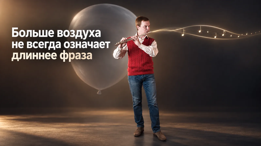 Почему большой вдох не всегда помогает сыграть длинную фразу на флейте