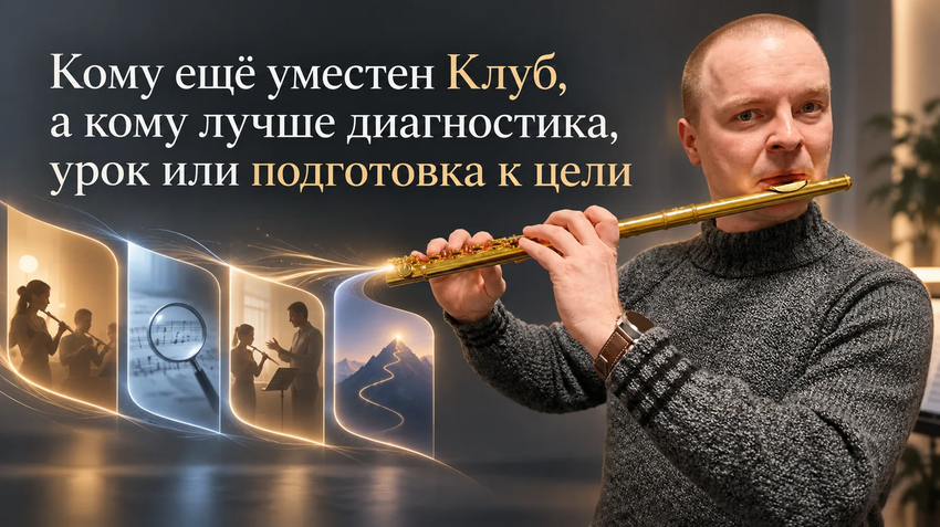 Как выбрать формат занятий на флейте: Клуб, диагностика, урок или подготовка к цели