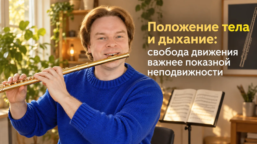 Положение тела и дыхание на флейте: почему свобода движения важнее неподвижности