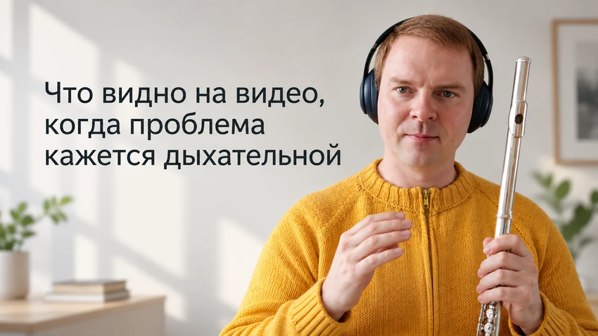 Видеоразбор флейты: что видно, когда кажется, что проблема в дыхании
