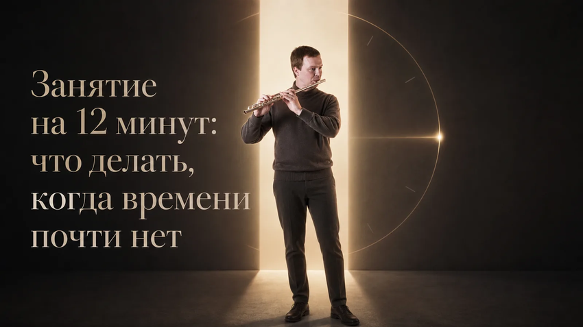 Как заниматься на флейте 12 минут, если времени почти нет