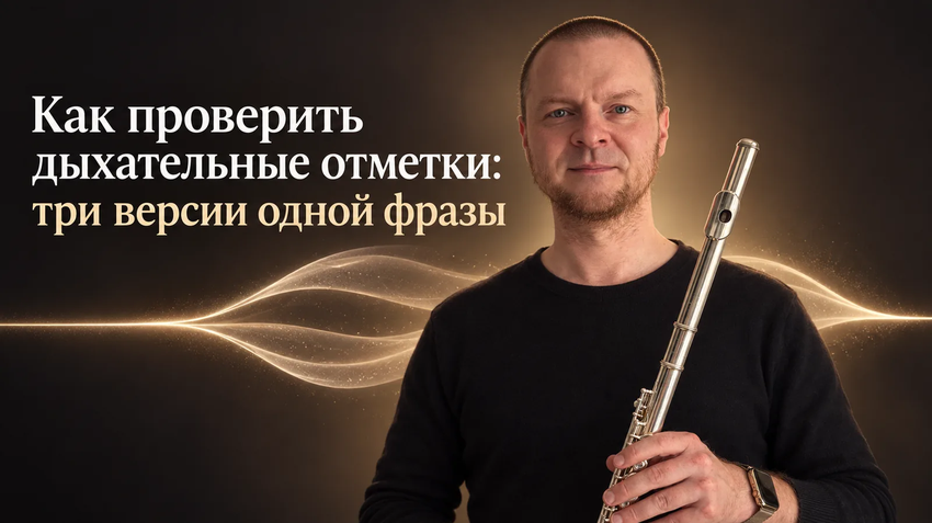 Как проверить дыхательные отметки на флейте: три версии одной фразы