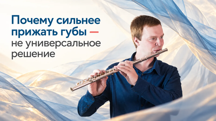 Что делать, если хочется сильнее прижать губы при игре на флейте